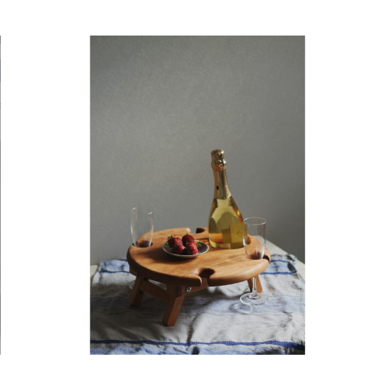 Винный столик ручной работы из Ольхи