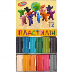  ПЛАСТИЛИН 215 Г 12 ЦВЕТОВ 