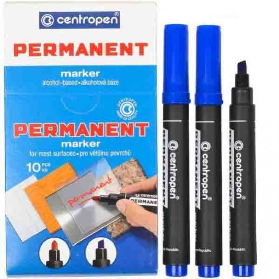МАРКЕР ПЕРМАНЕНТНЫЙ 1-6ММ 8576 CENTROPEN СИНИЙ МАРКЕР ПЕРМАНЕНТНЫЙ 1-6ММ 8576 CENTROPEN СИНИЙ