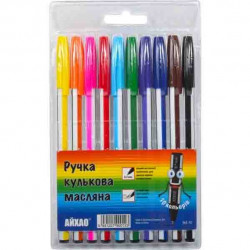  РУЧКА МАСЛЯНАЯ НАБОР 10 ЦВ. 563 AIHAO